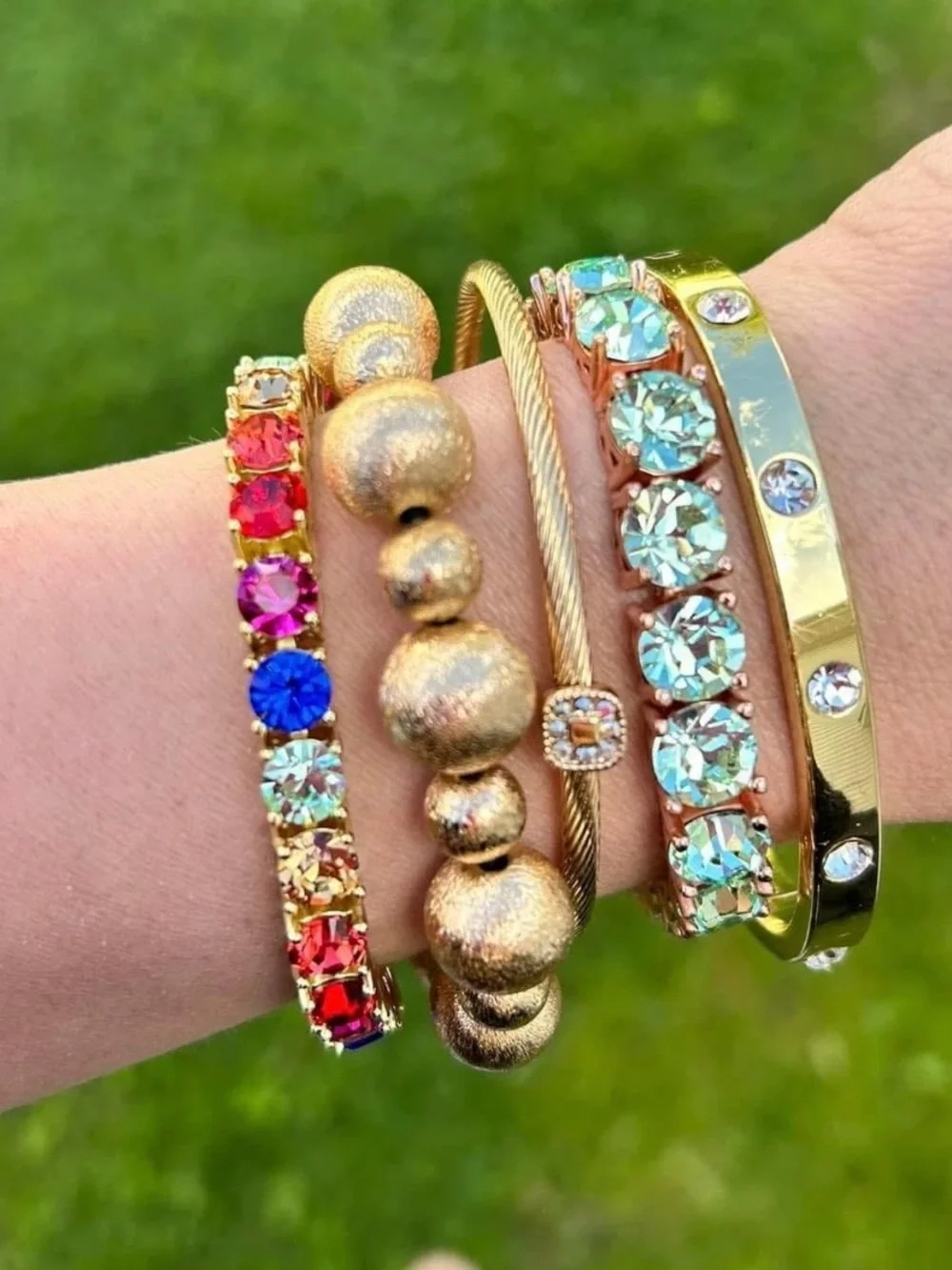 Park Lane “Rainbow” Mini Impression Bracelet! NWOT! Has Been Altered! - Picture 2 of 15